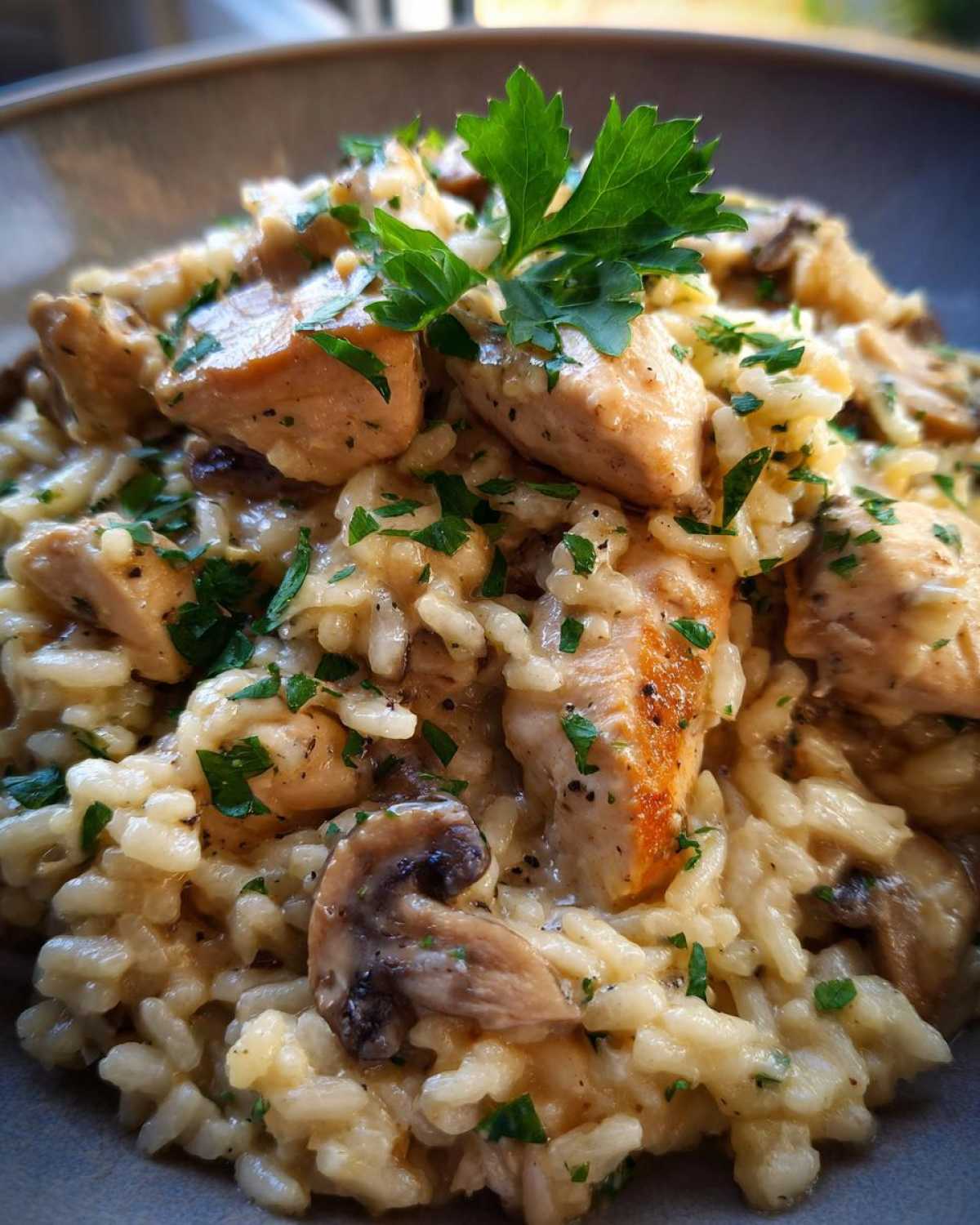 Creamy Chicken and Mushroom Risotto - detail 3