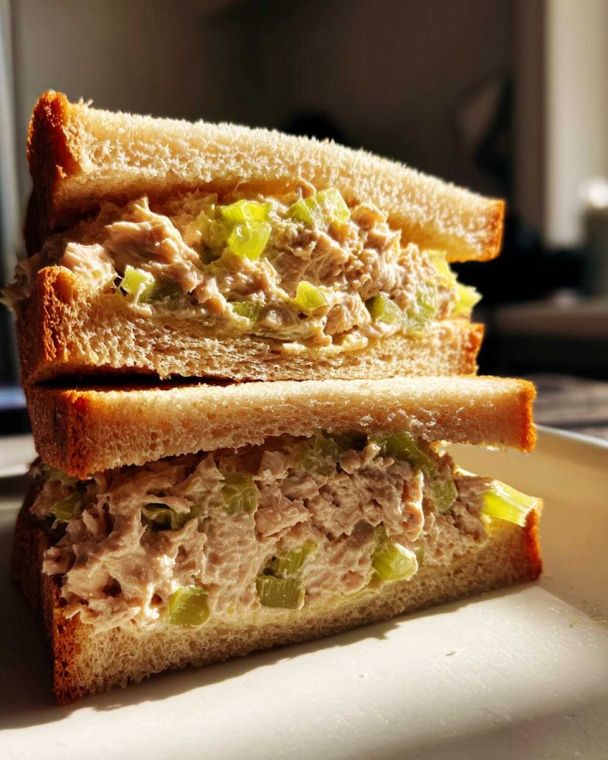 Tuna salad sandwich with celery - detail 3