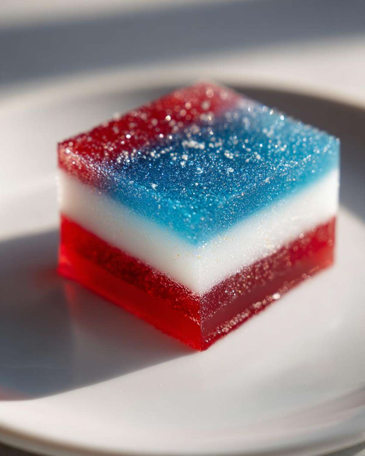 4th of July Red, White, and Blue Finger Jello - detail 3