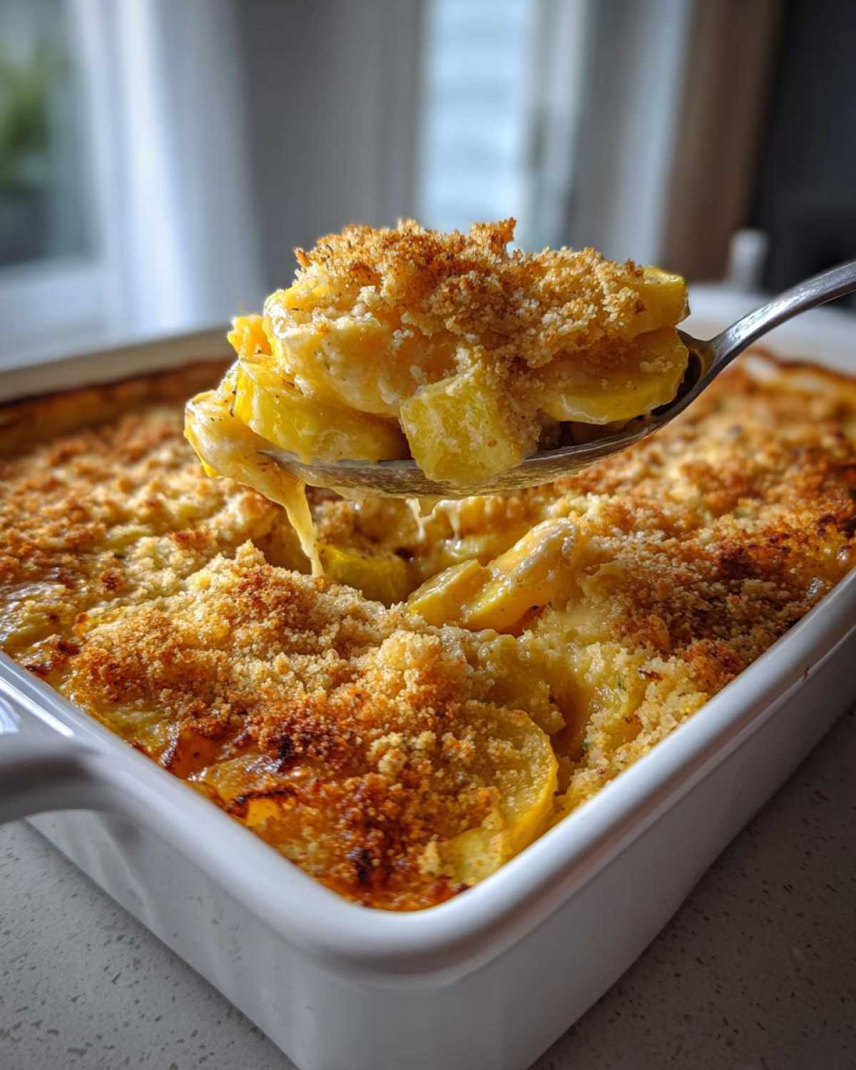 Crunchy topping squash casserole - detail 4