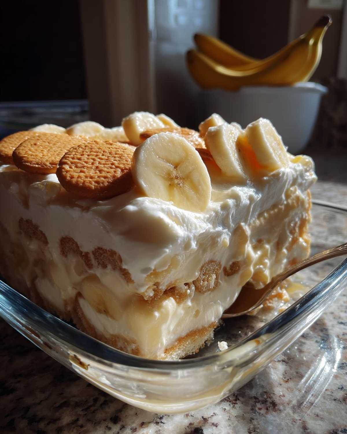 Southern Style Layered Banana Pudding with Nilla Wafers - detail 3