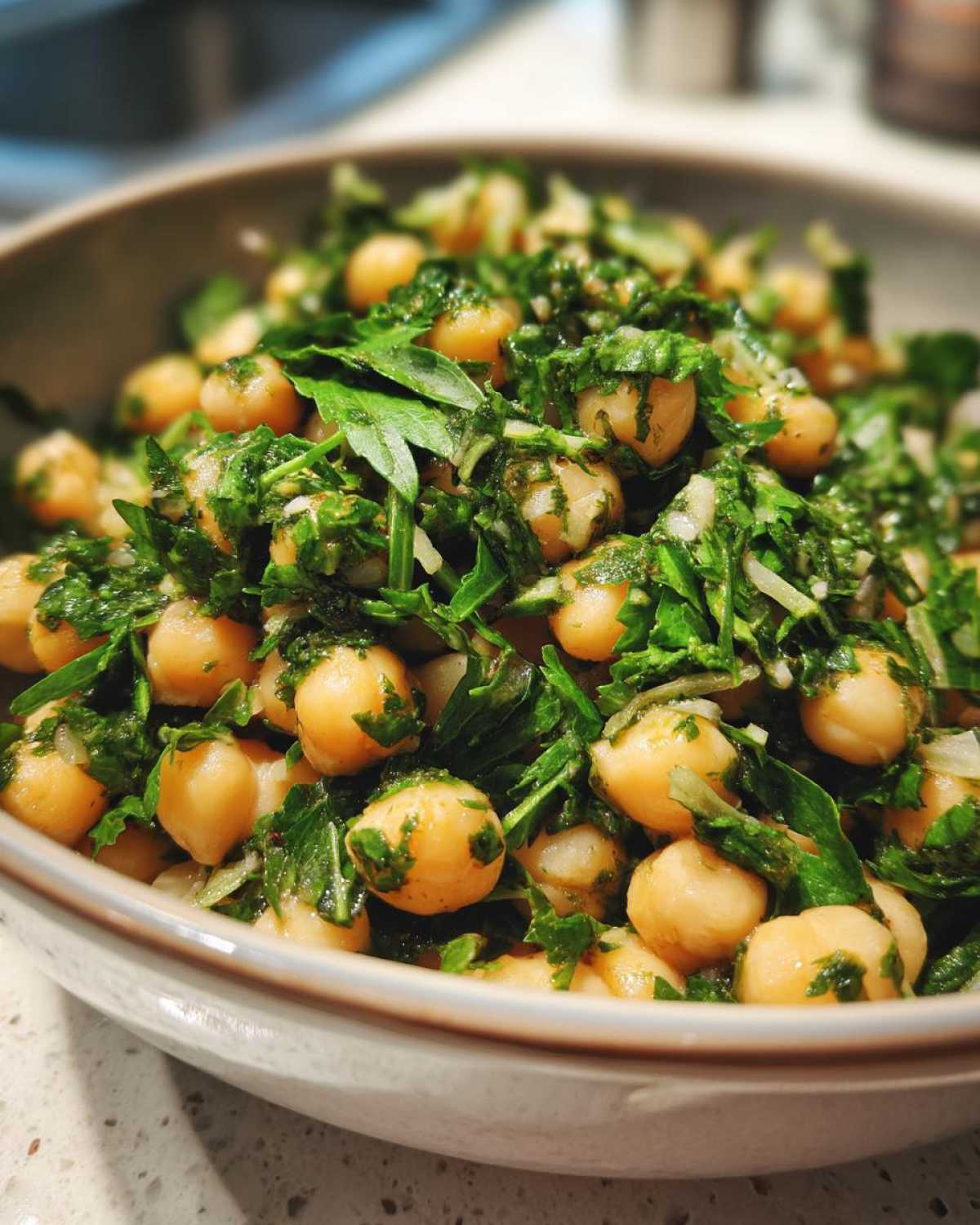 Lemony Chickpea Salad with Herbs - detail 1