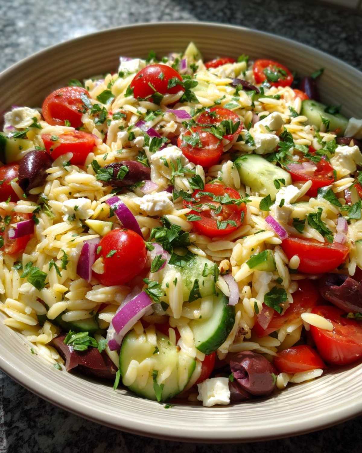 Mediterranean Orzo Salad - detail 3