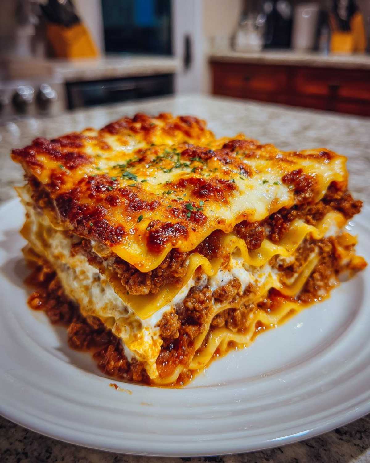 homemade lasagna - detail 2