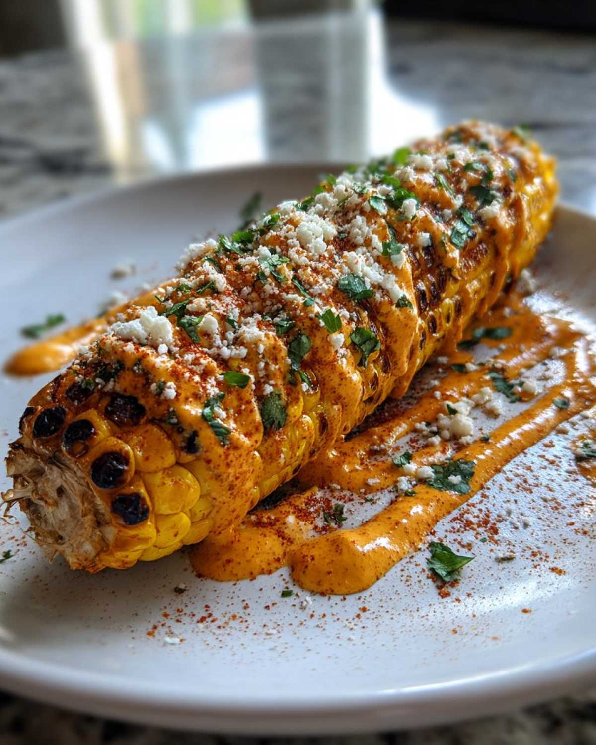 Spicy Mexican street corn - detail 3
