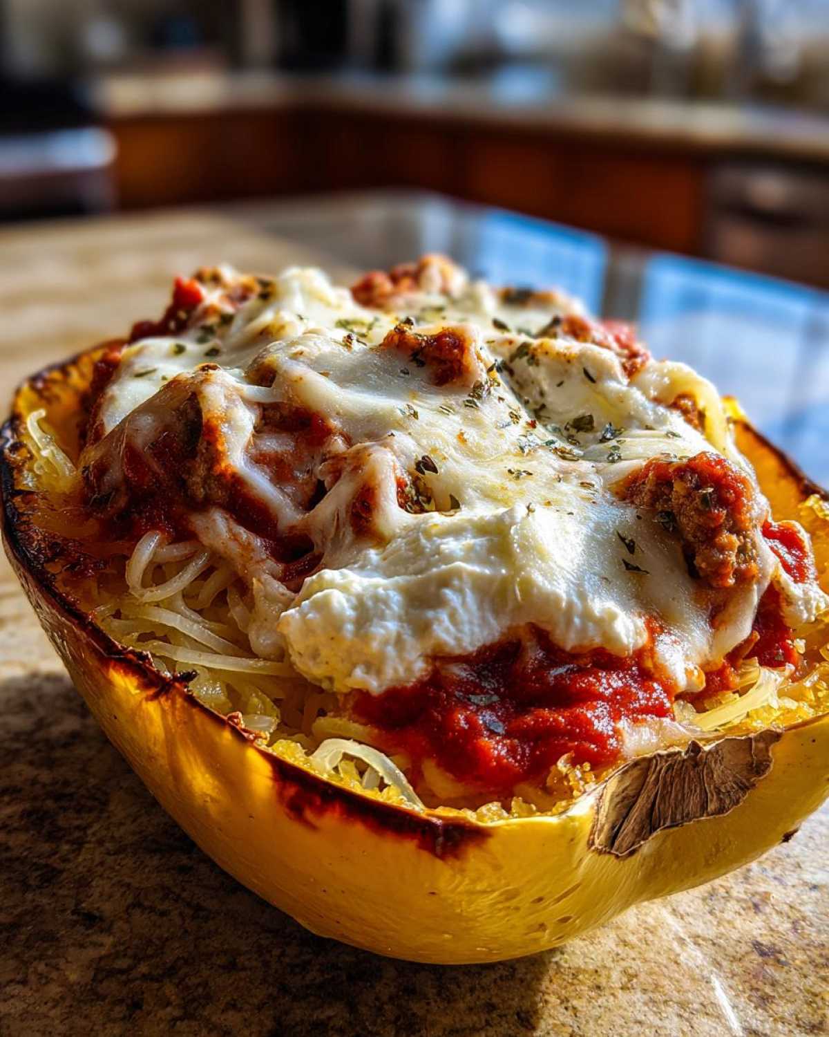 Spaghetti Squash Lasagna Boats - detail 2
