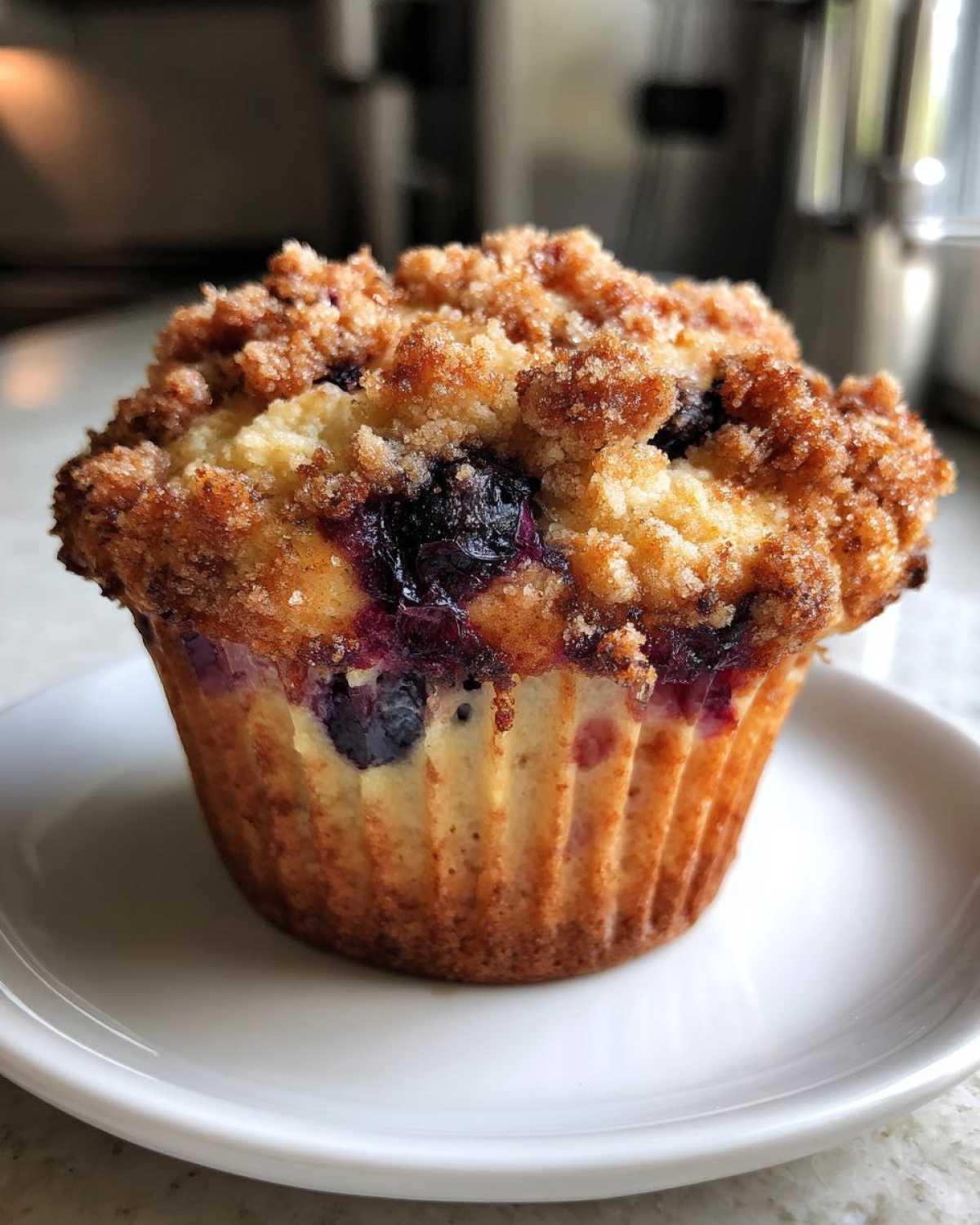 Blueberry streusel muffins - detail 1