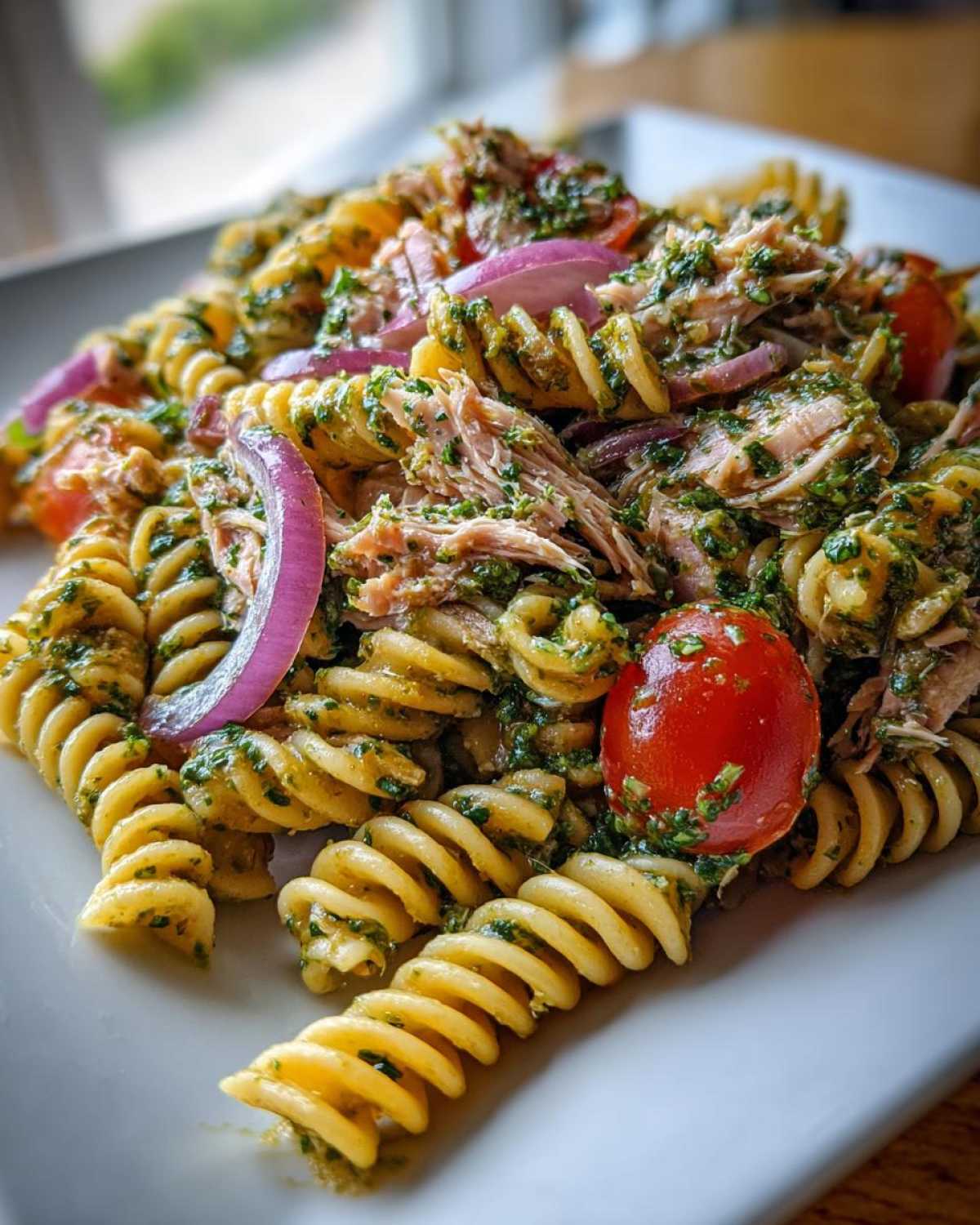 Pesto tuna pasta salad - detail 3
