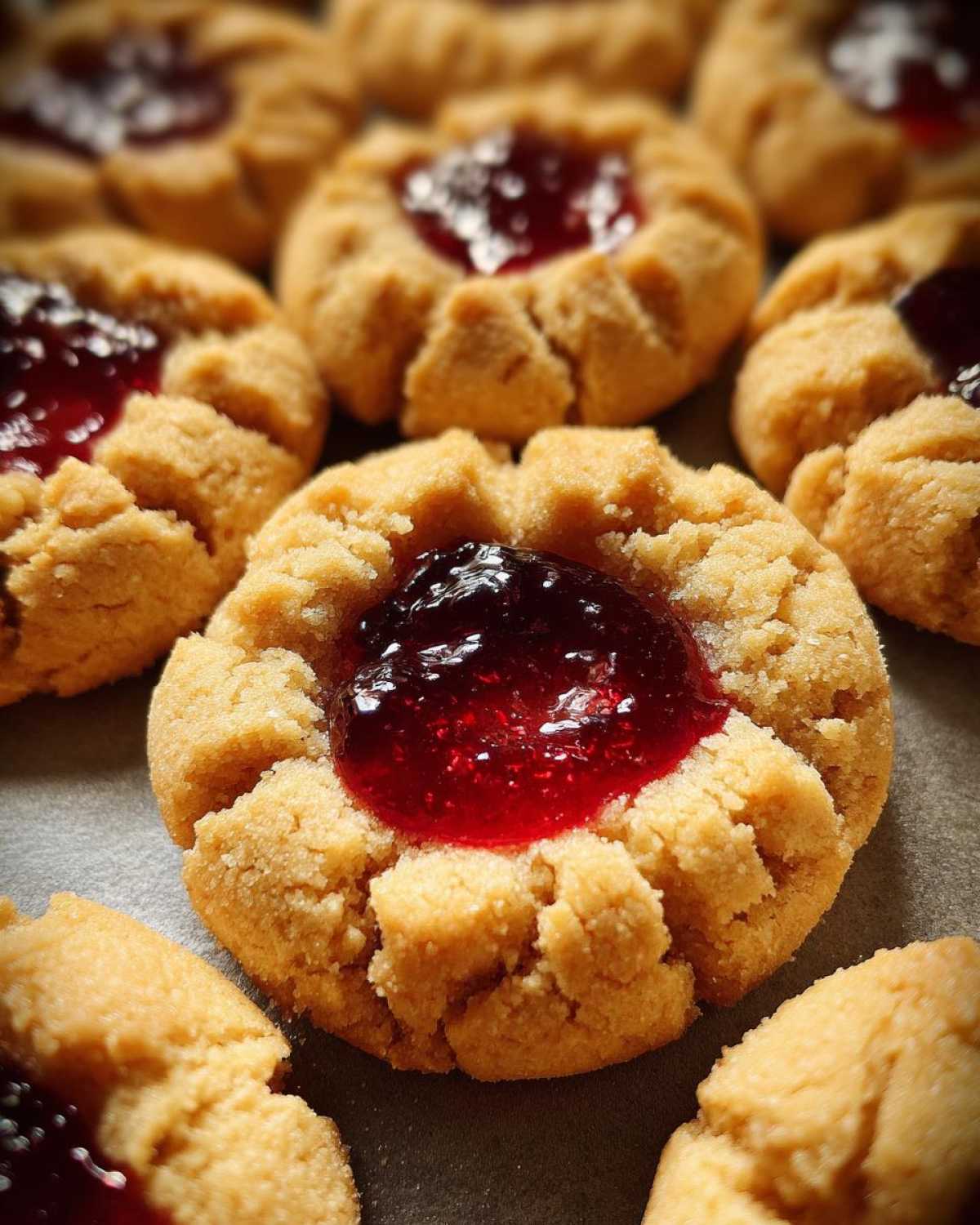 Peanut Butter & Jelly Thumbprint Cookies - detail 3