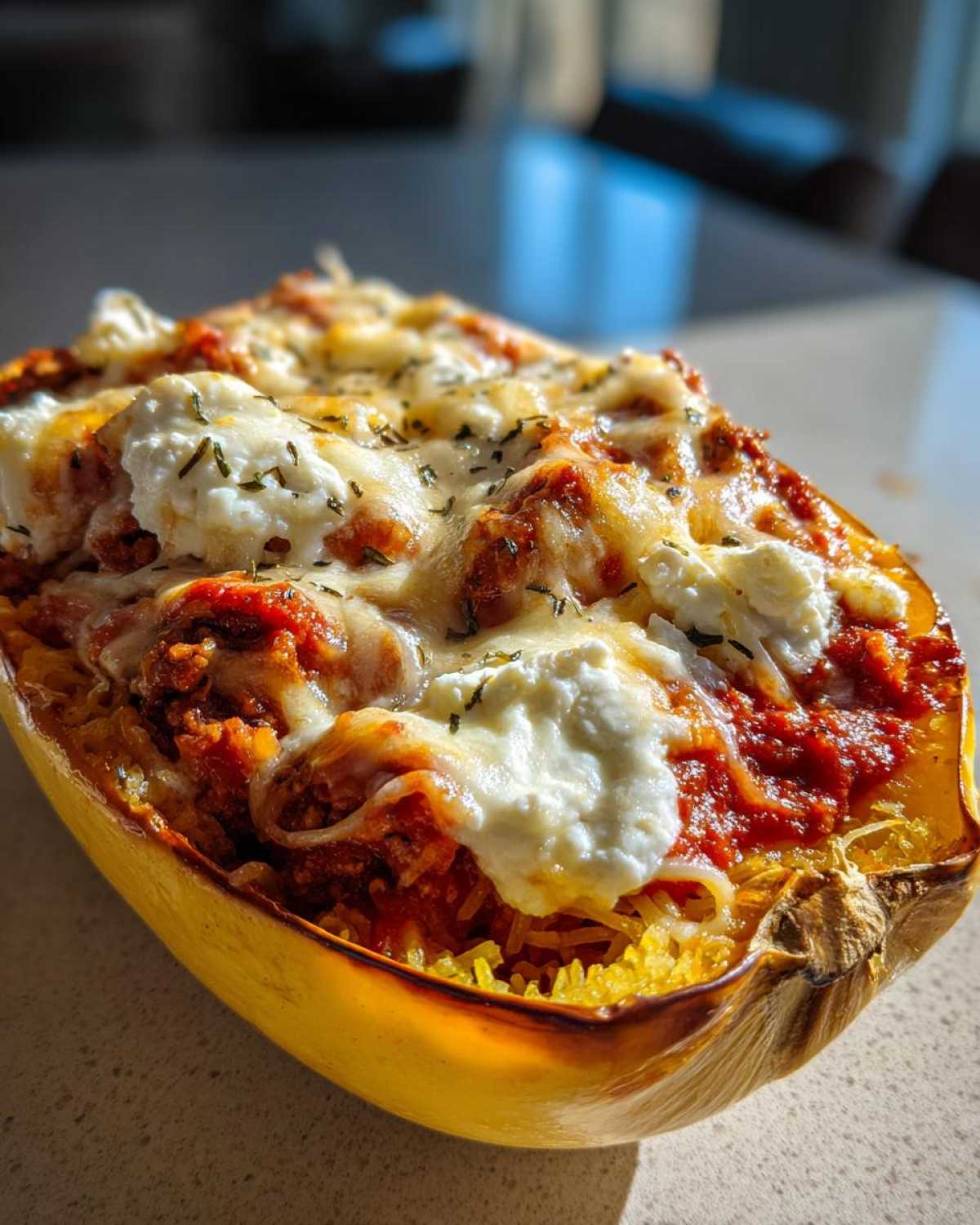 Spaghetti Squash Lasagna Boats - detail 3