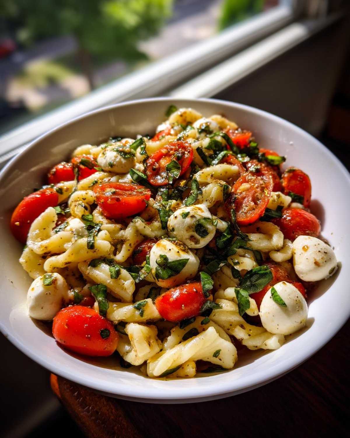 Easy Caprese Pasta Salad - detail 3