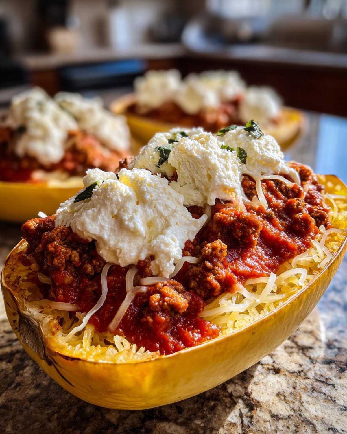 Spaghetti Squash Lasagna Boats - detail 4