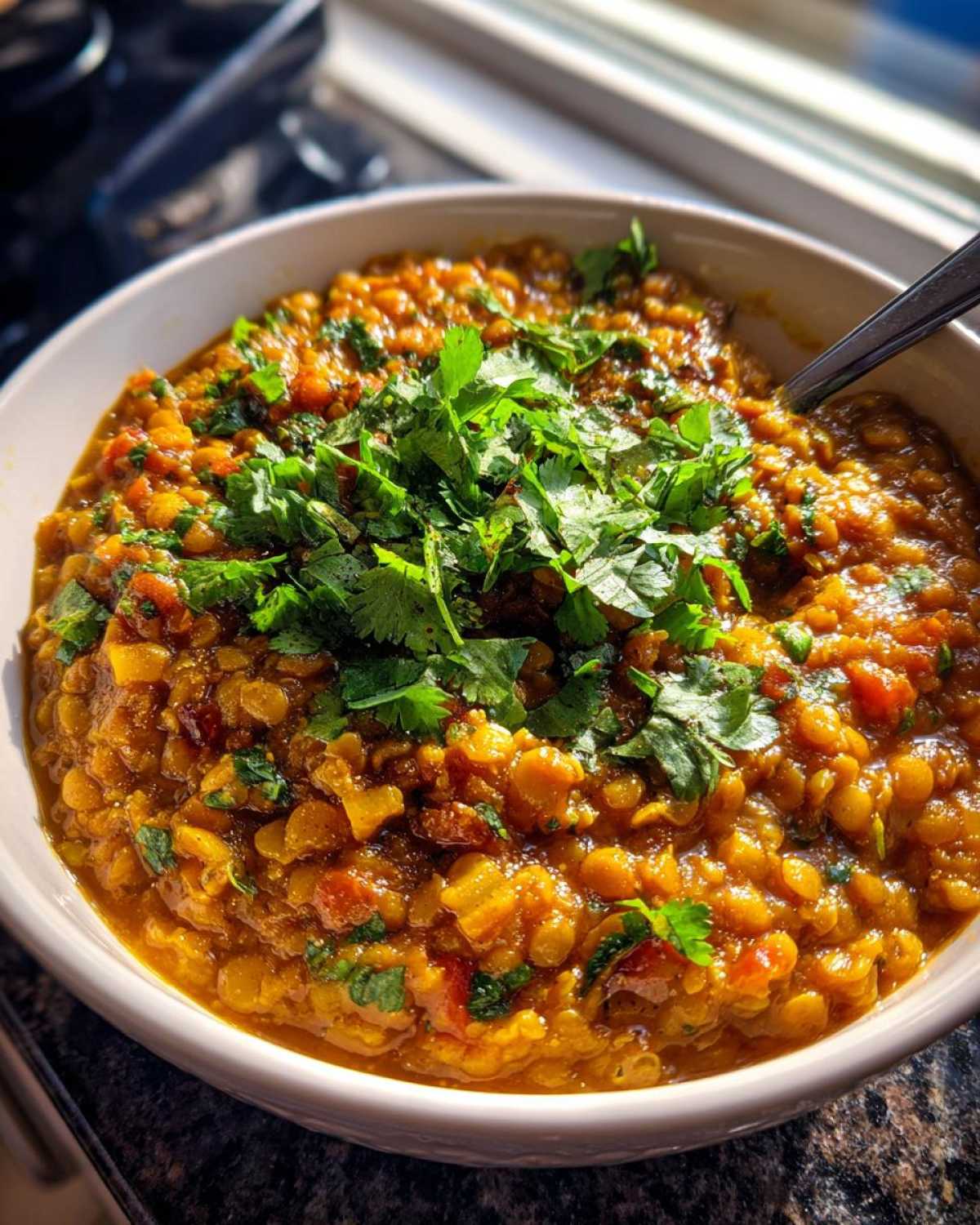 Vegetarian Lentil Curry - detail 2
