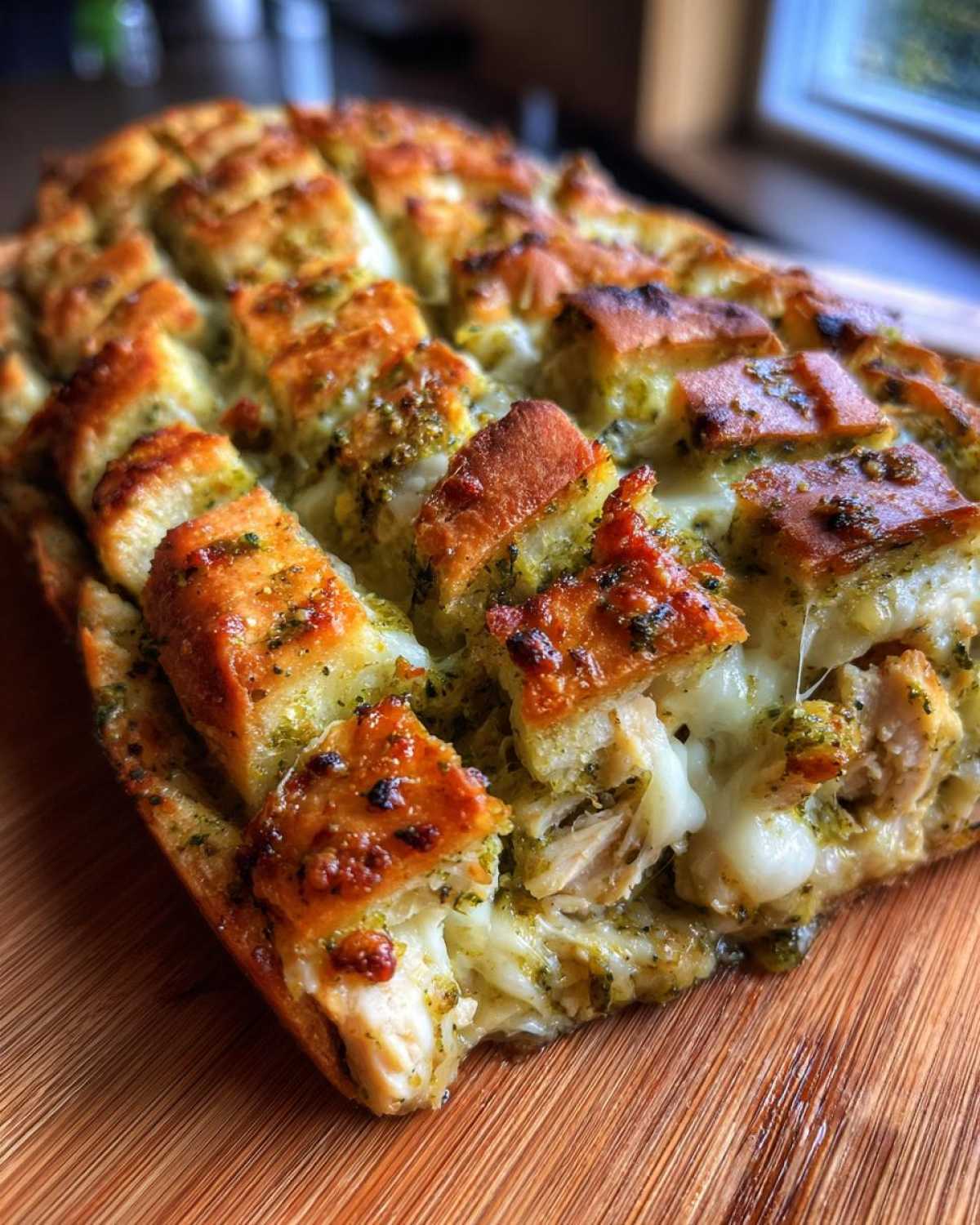 Pesto Chicken Stuffed Bread - detail 3