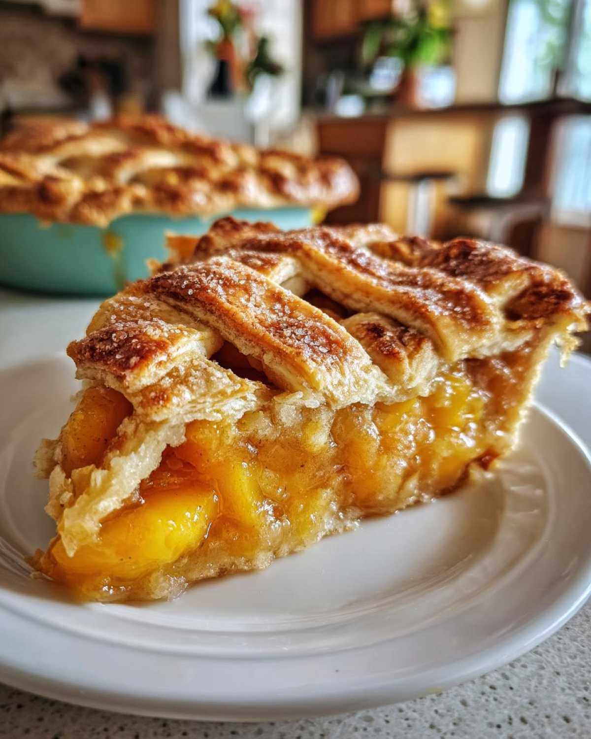 Homestyle Peach Cobbler with Lattice Crust - detail 1