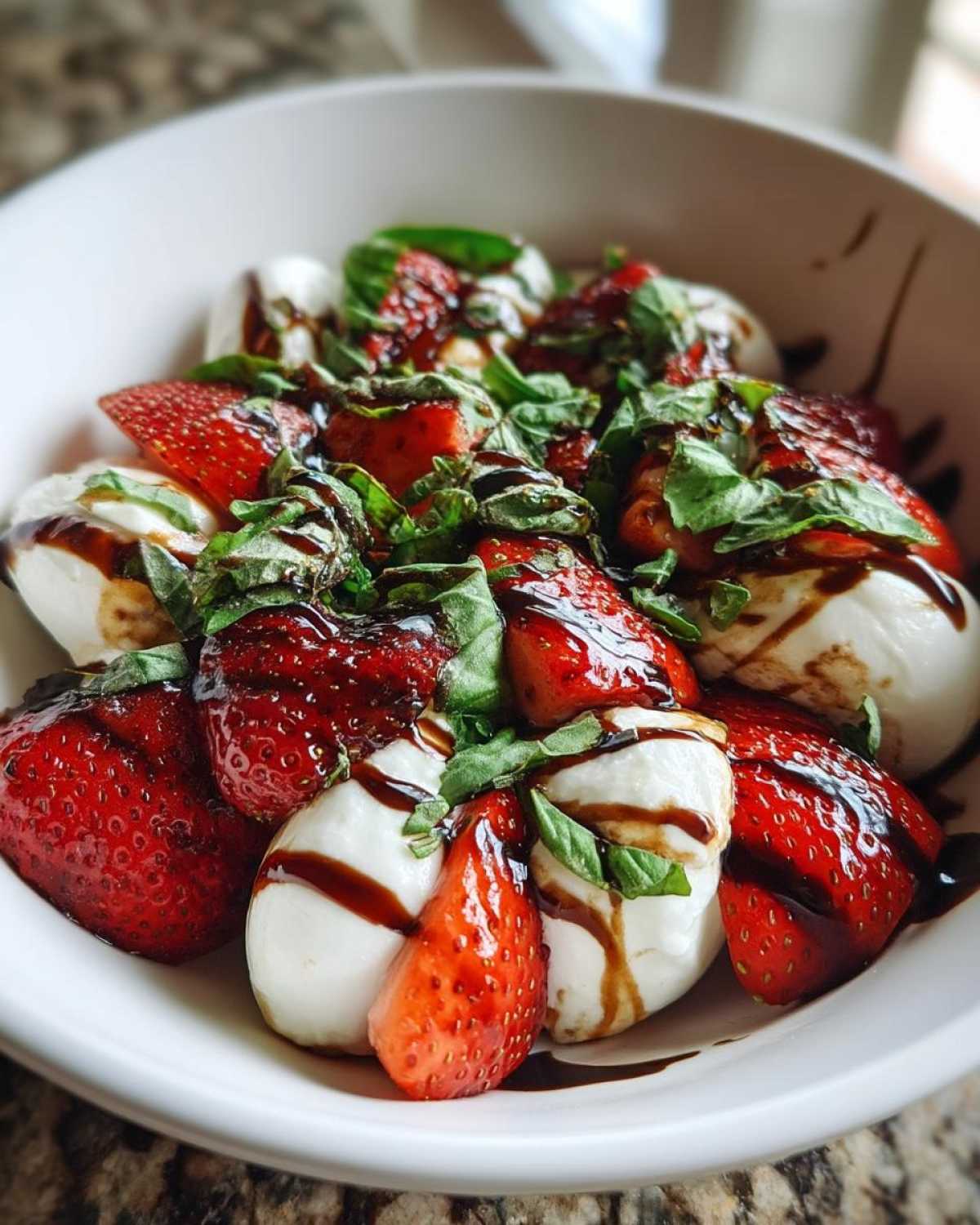 Balsamic Strawberry Caprese Salad - detail 2