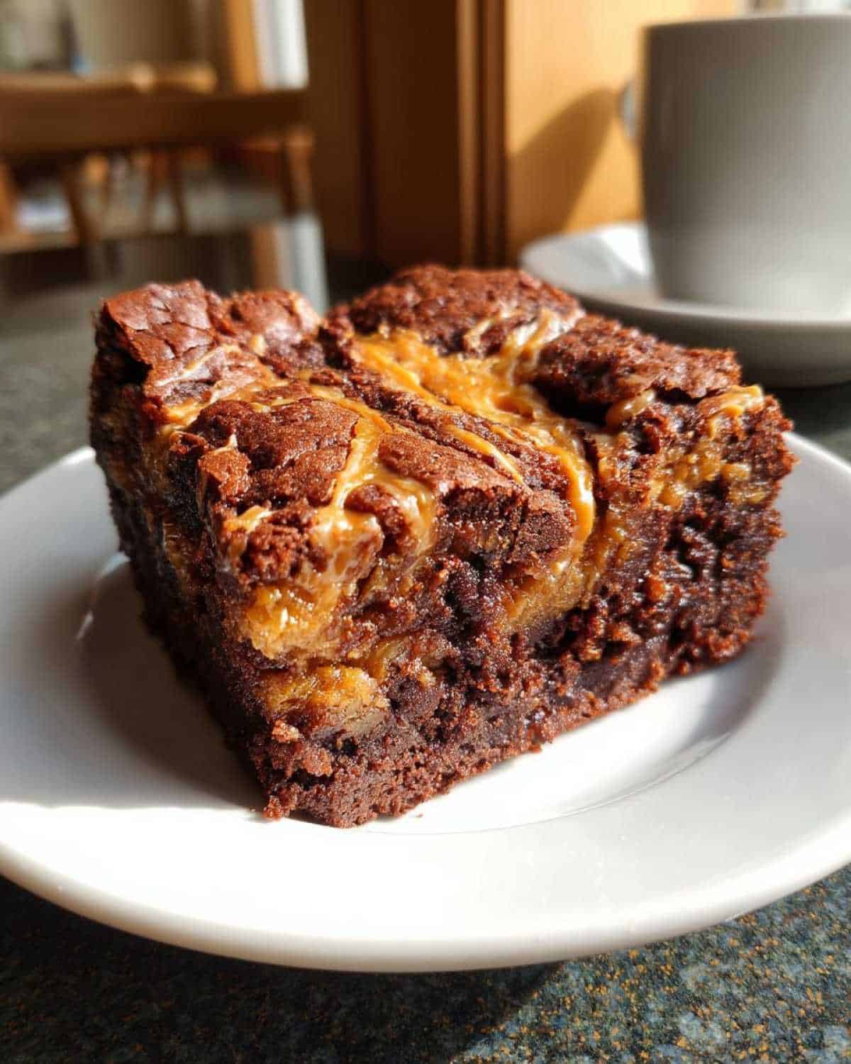 Salted Caramel Swirl Zucchini Brownies - detail 2