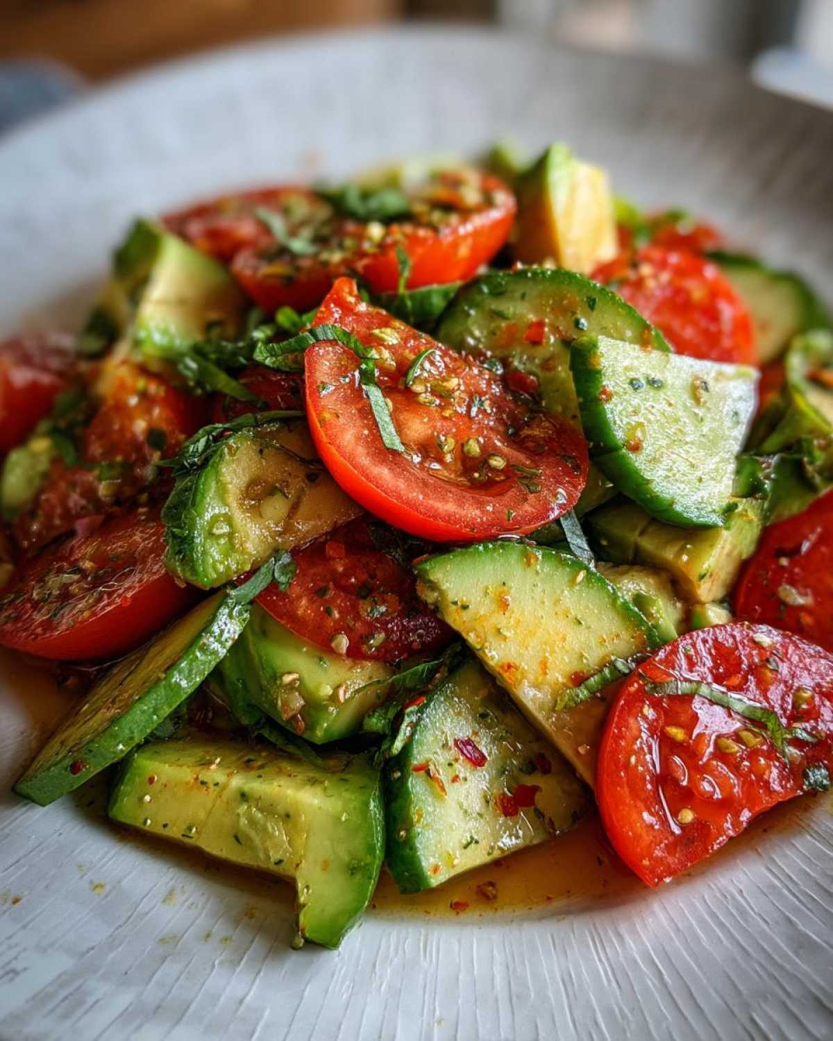 Refreshing Cucumber Tomato Avocado Salad - detail 1