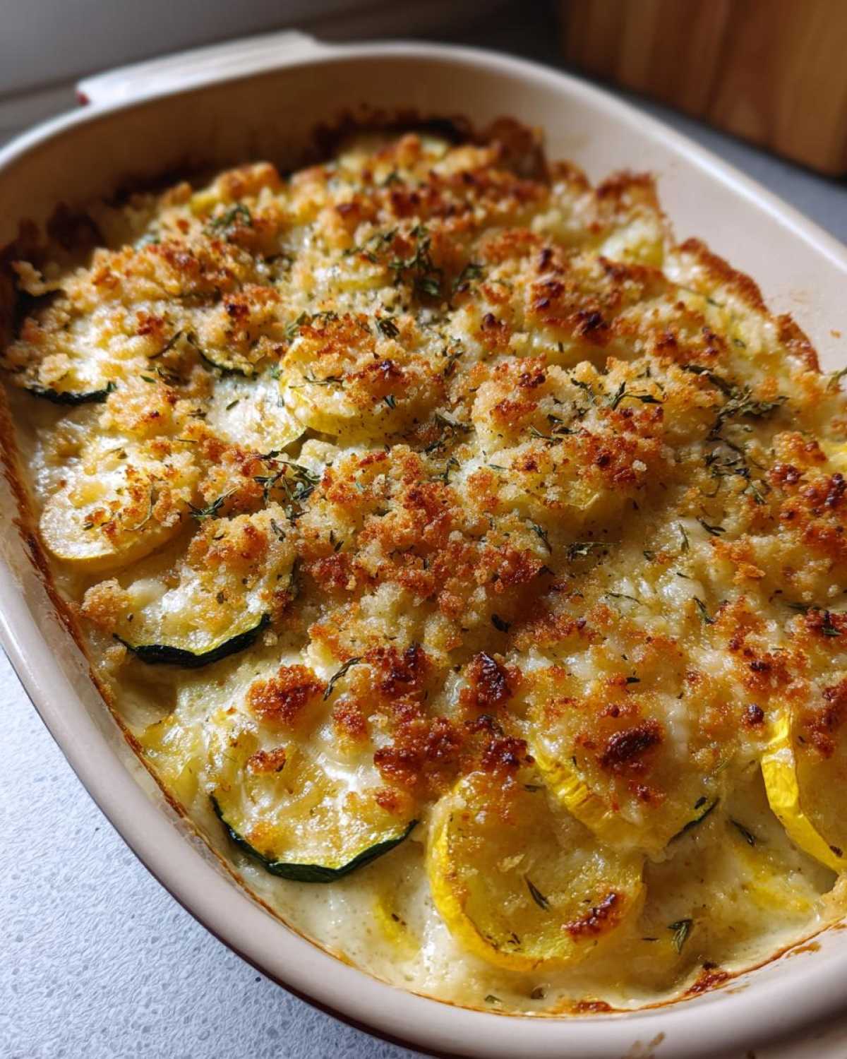 Summer squash casserole - detail 4