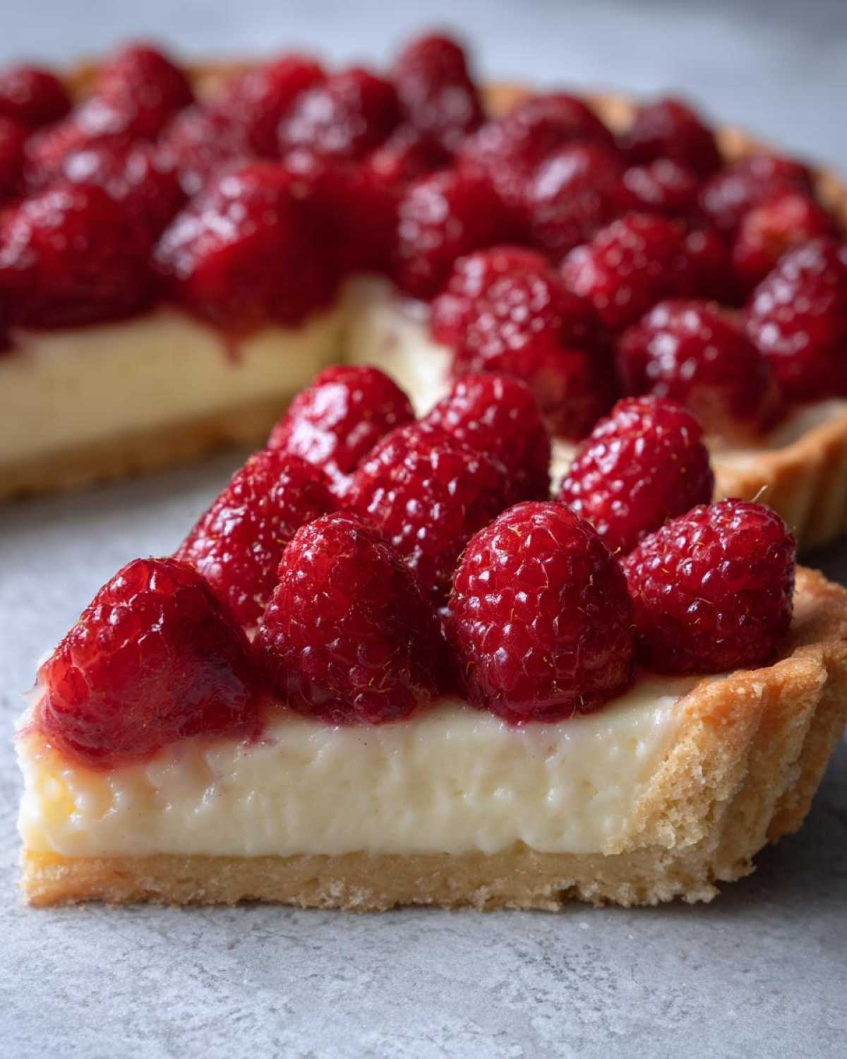 Rosewater Raspberry Tart - detail 1