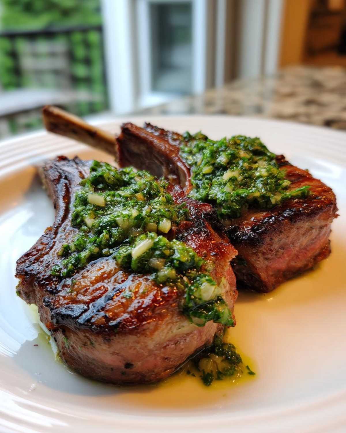 Grilled Lamb Chops with Mint Chimichurri - detail 3