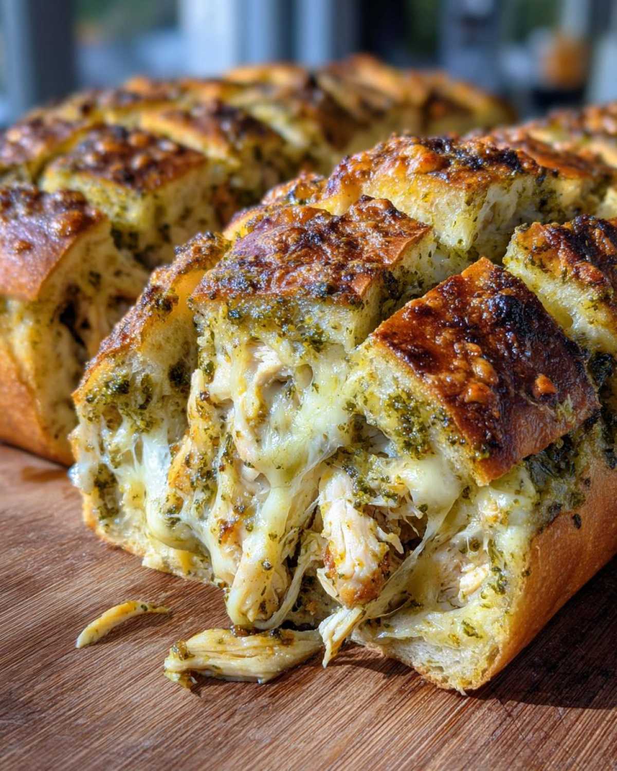 Pesto Chicken Stuffed Bread - detail 4