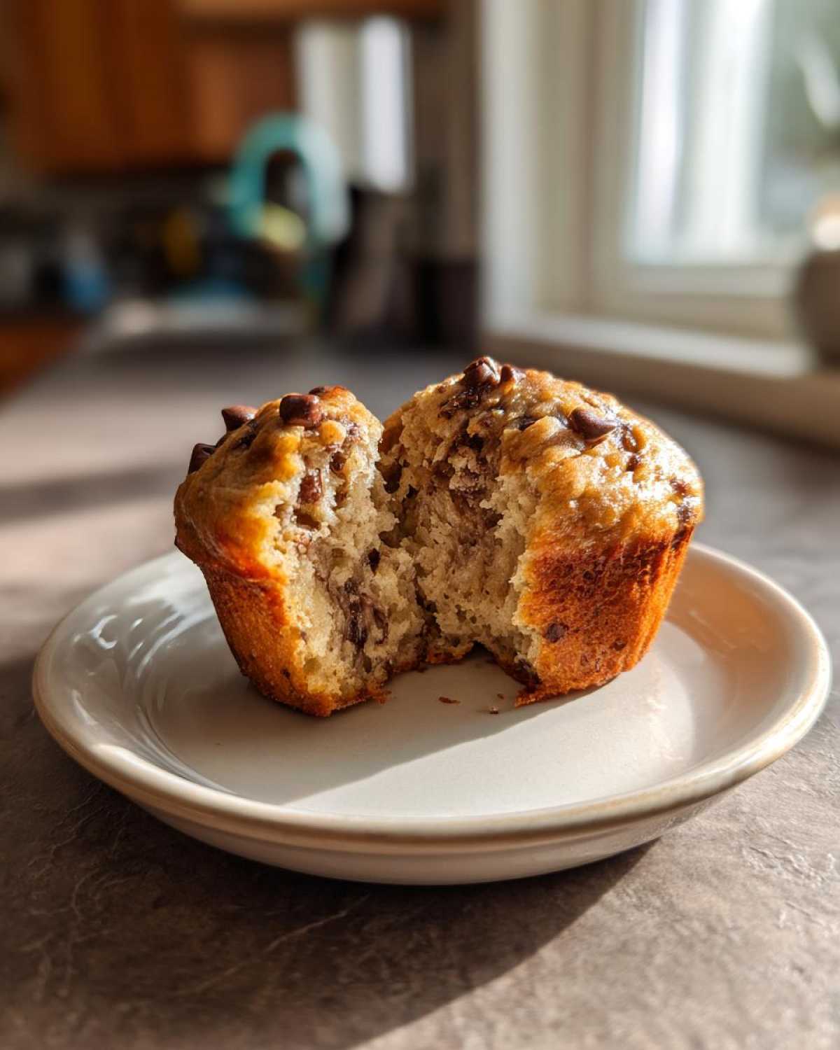 Skinny Banana Chocolate Chip Muffins - detail 2