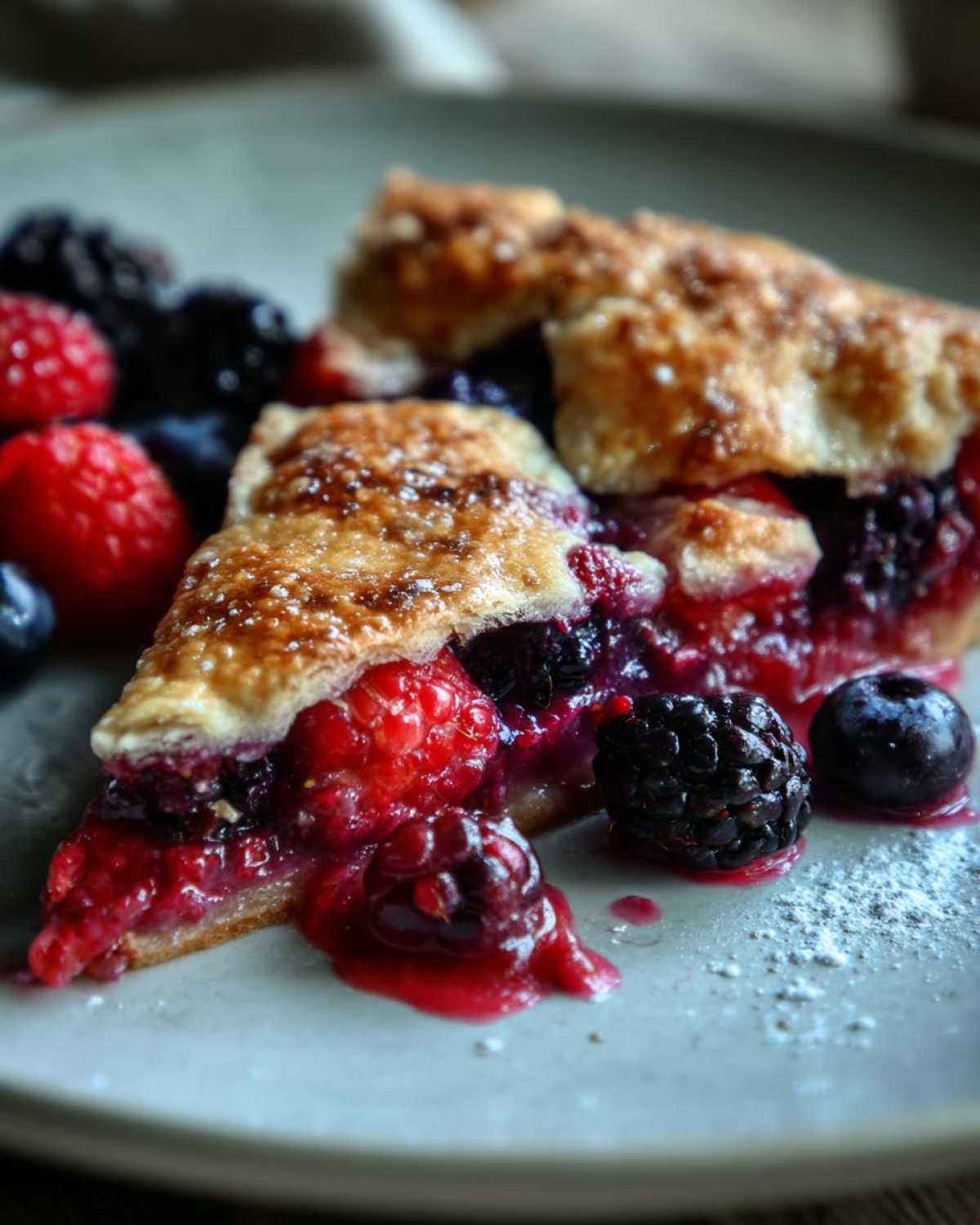 Rustic Summer Berry Galette - detail 1