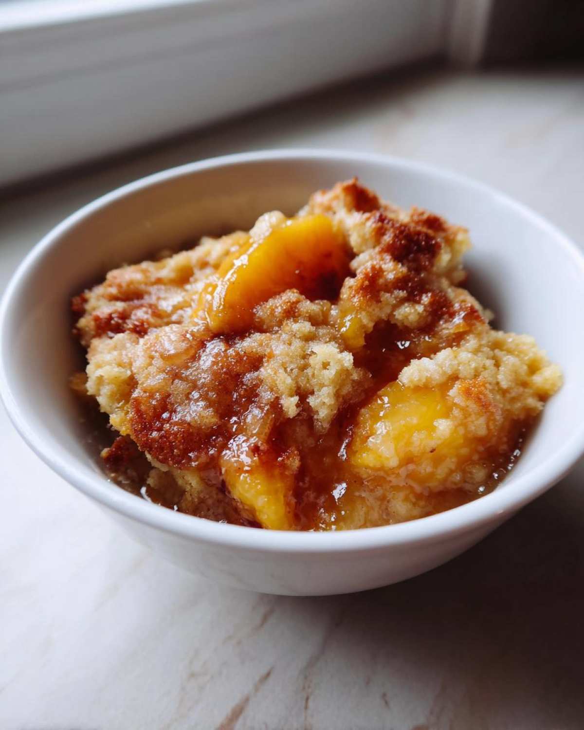 Peach Cobbler with Fresh Peaches - detail 2