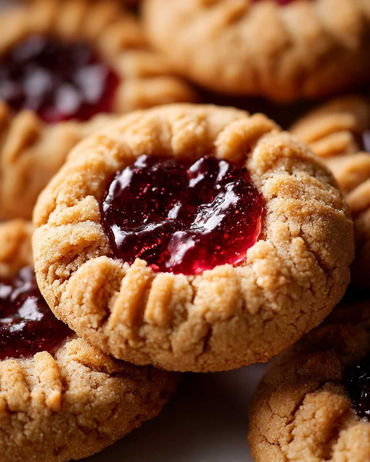Peanut Butter & Jelly Thumbprint Cookies - detail 2