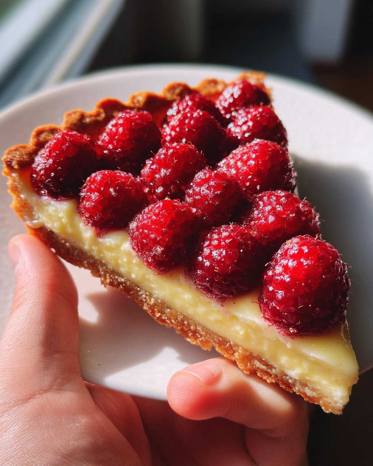 Rosewater Raspberry Tart - detail 3