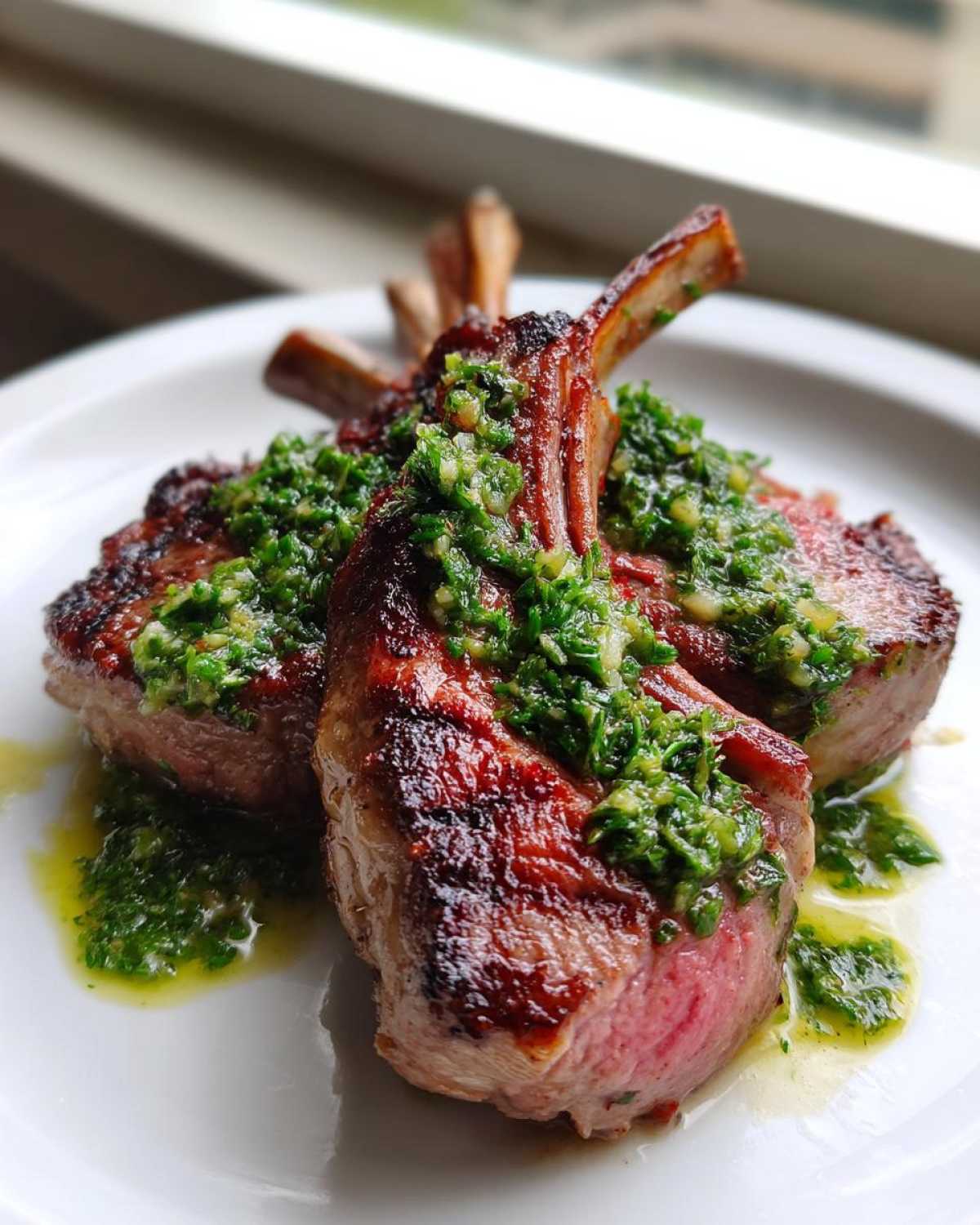 Grilled Lamb Chops with Mint Chimichurri - detail 2