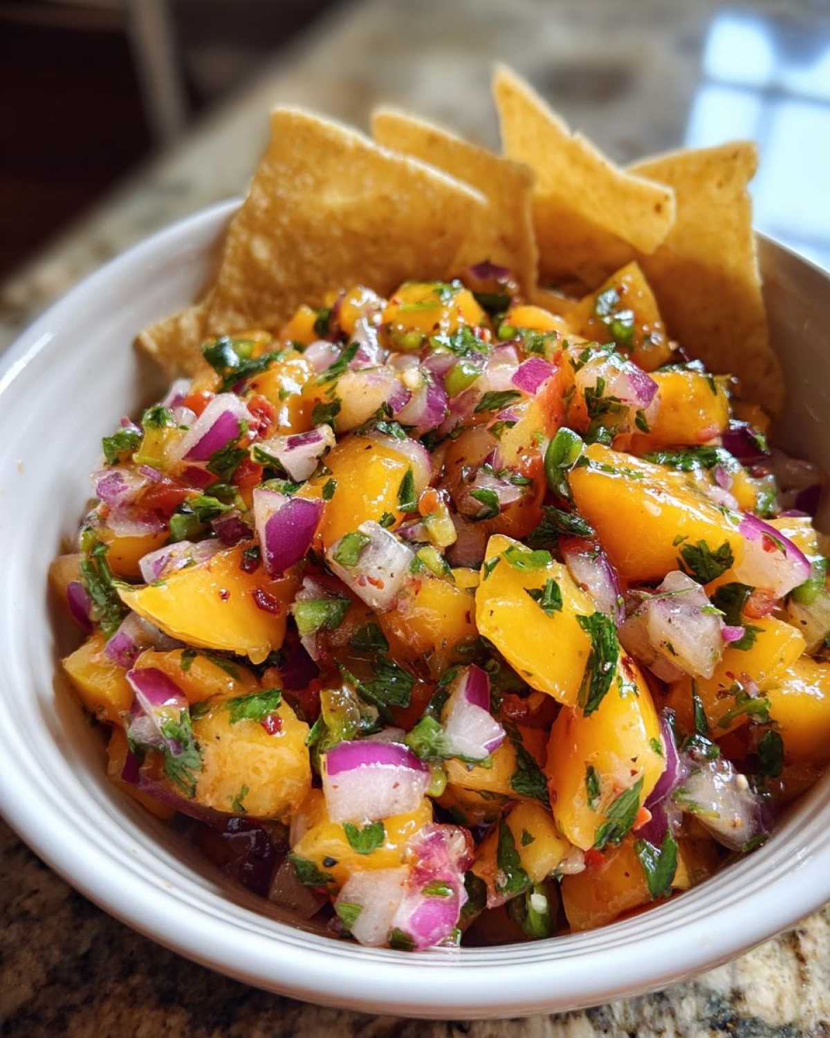 Fresh Peach Salsa for Chips or Grilling - detail 3