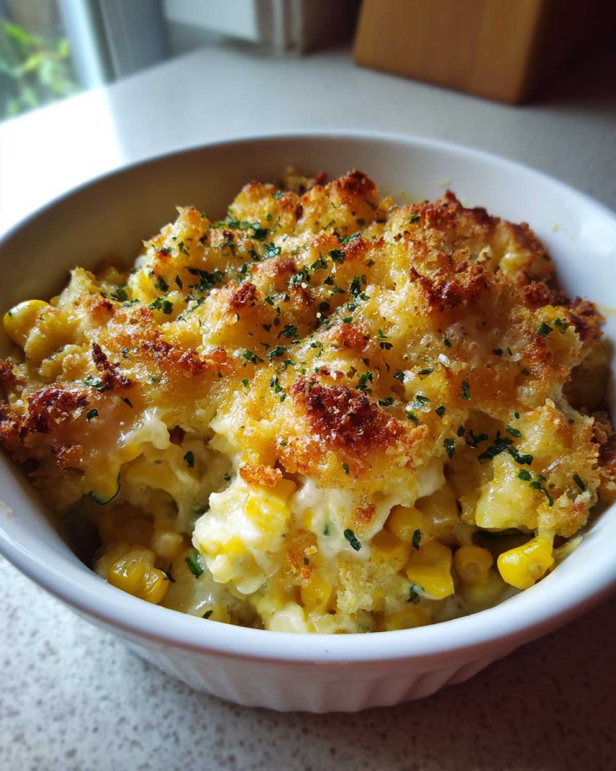 Corn and squash casserole - detail 2