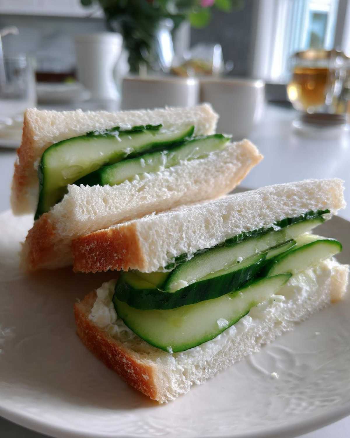 Classic Cucumber Tea Sandwiches (Crustless) - detail 2