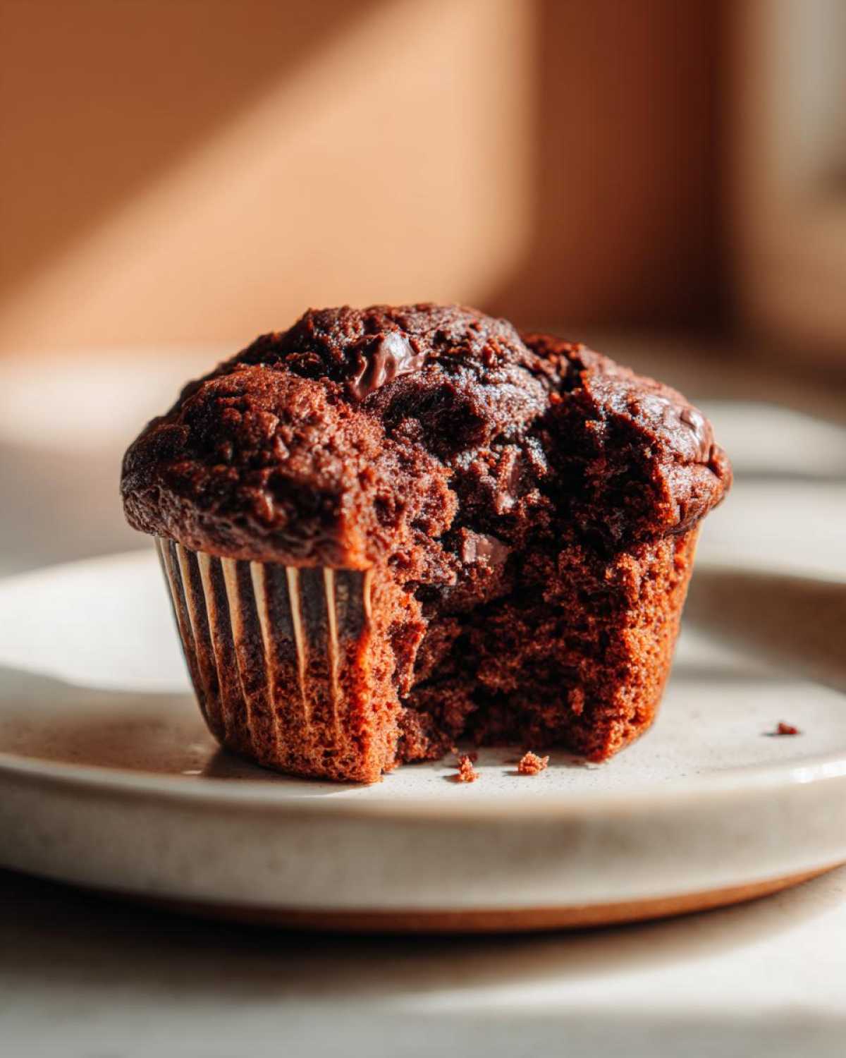 Chocolate protein muffins - detail 1