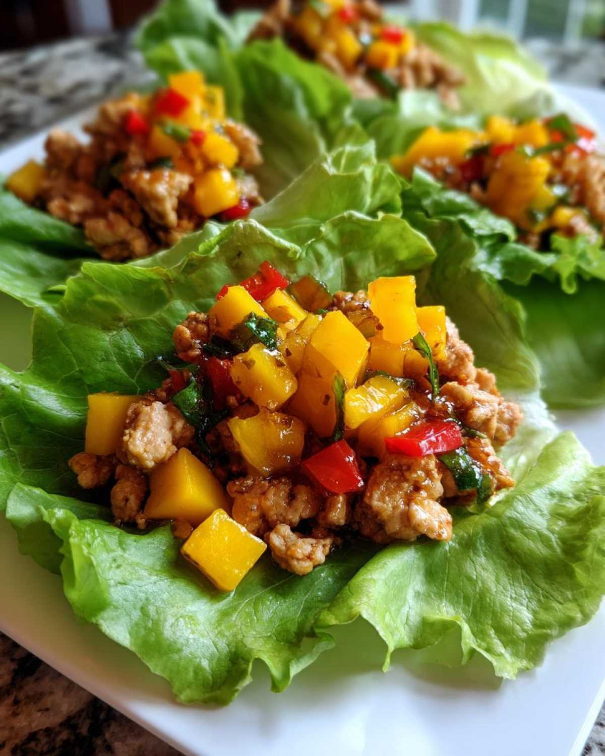 Chili Mango Chicken Lettuce Wraps - detail 1