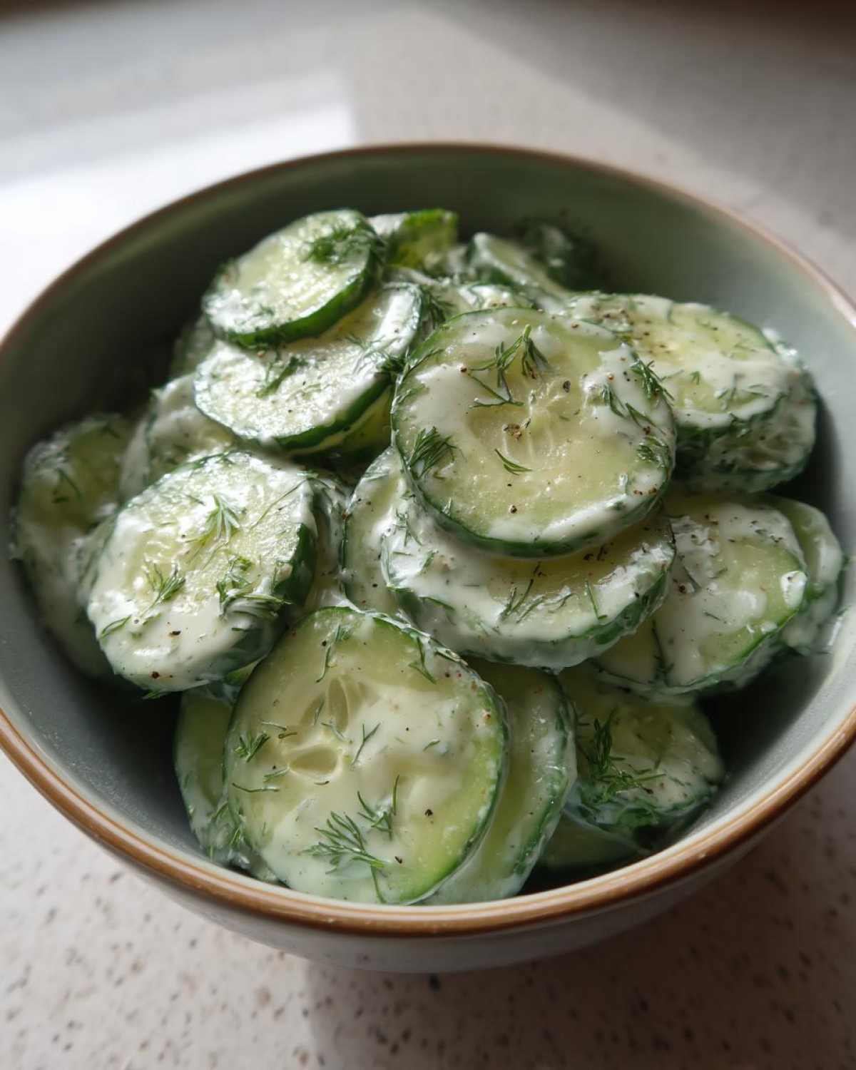 Creamy Dill Cucumber Salad - detail 2
