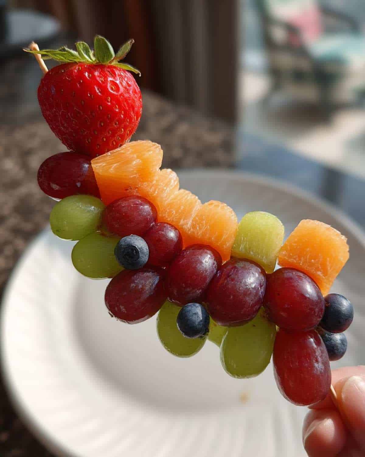 Fruity Caterpillar Skewers - detail 2
