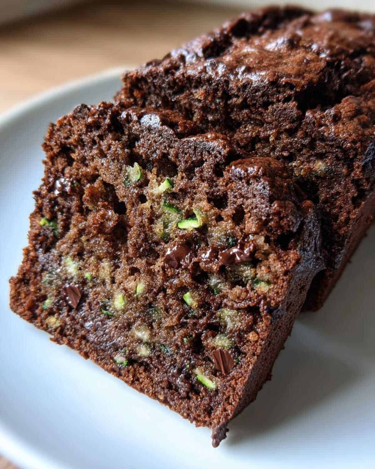 Vegan Chocolate Zucchini Bread - detail 2