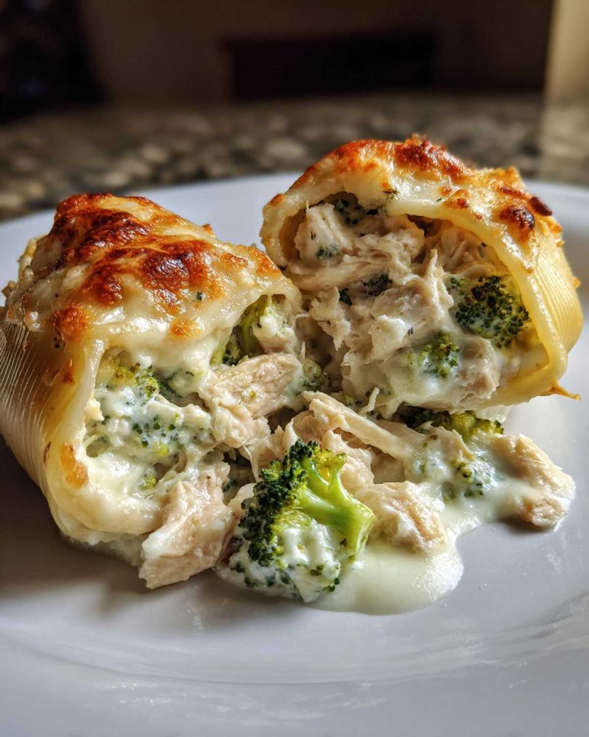 Chicken & Broccoli Alfredo Stuffed Shells - detail 2