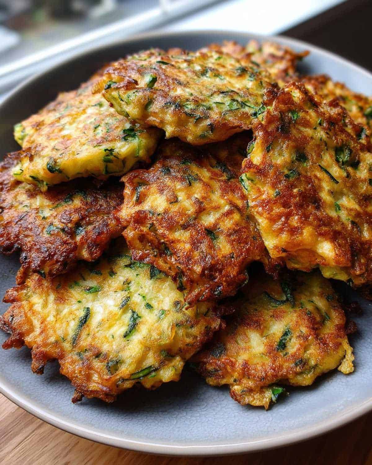 Crispy Baked Zucchini Fritters - detail 2