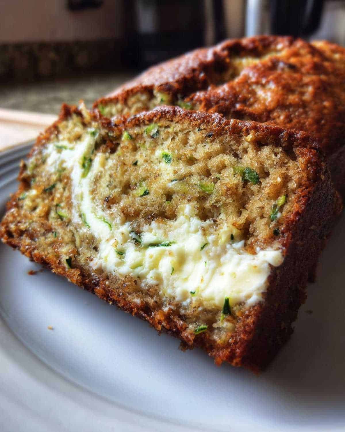 Zucchini Bread with Cream Cheese Swirl - detail 2