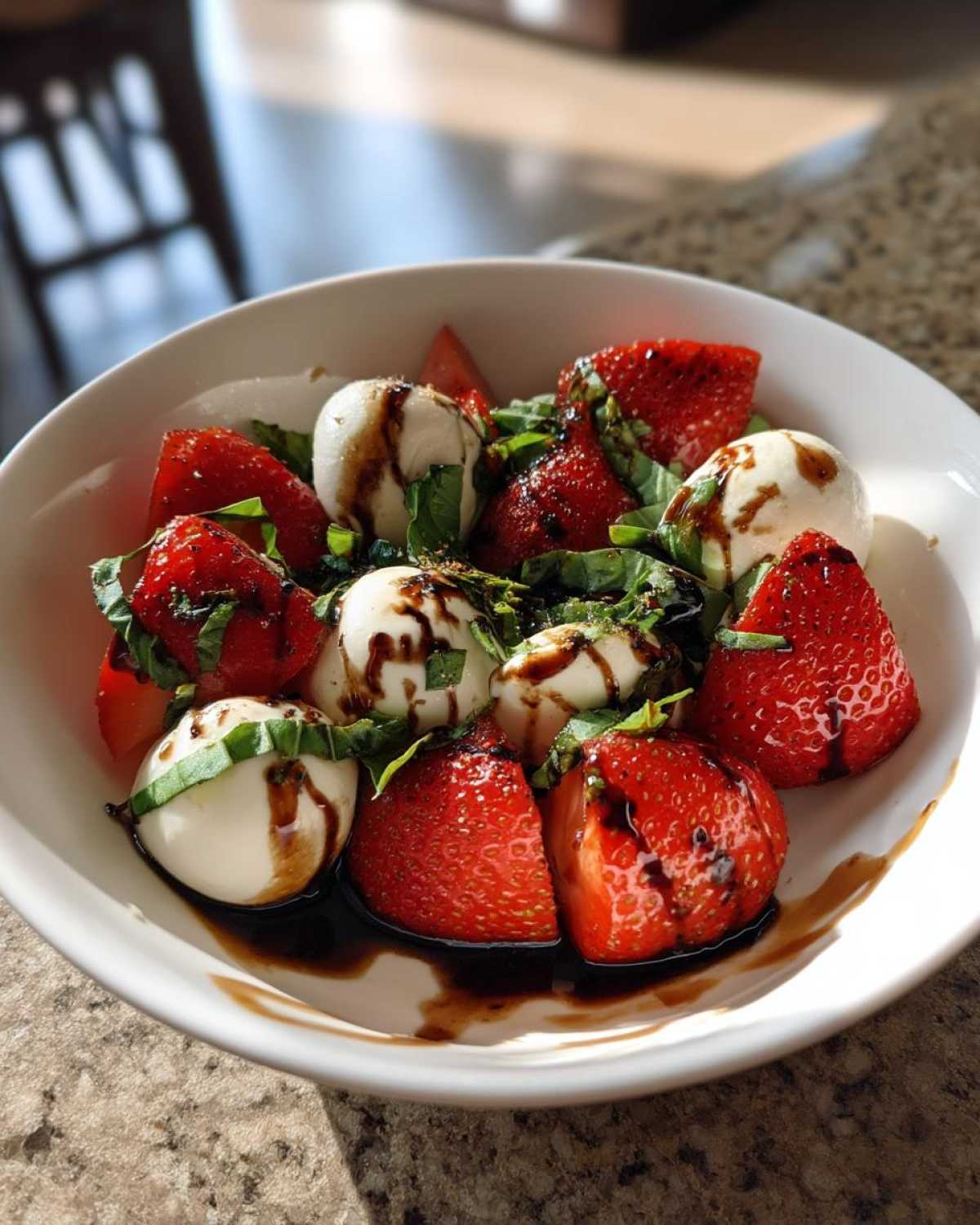 Balsamic Strawberry Caprese Salad - detail 1