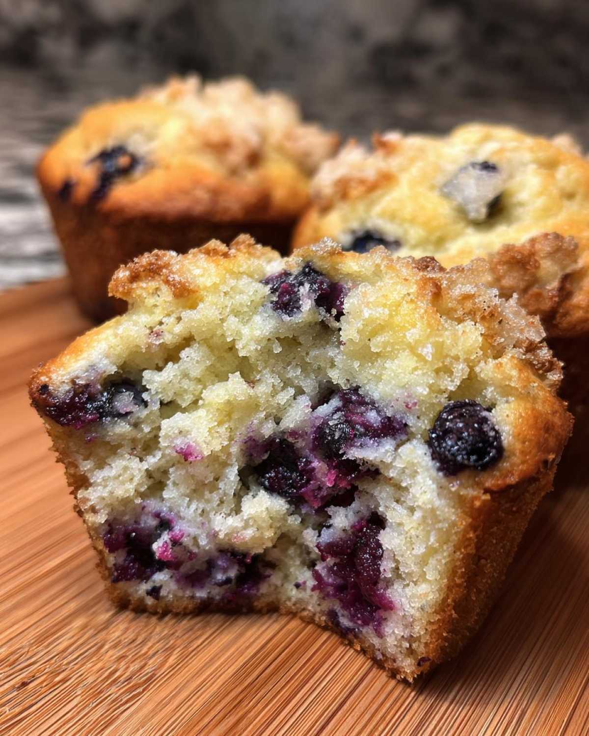 Vegan blueberry muffins - detail 2