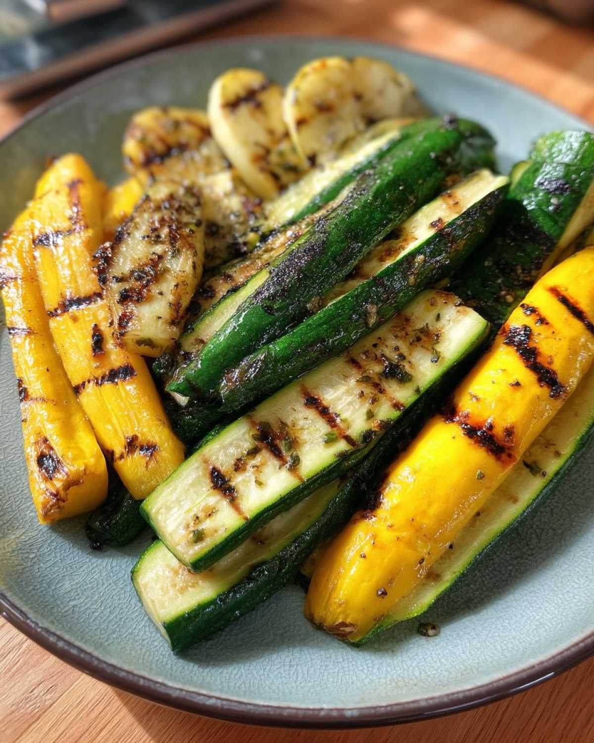 Grilled Zucchini and Yellow Squash Ribbons - detail 2