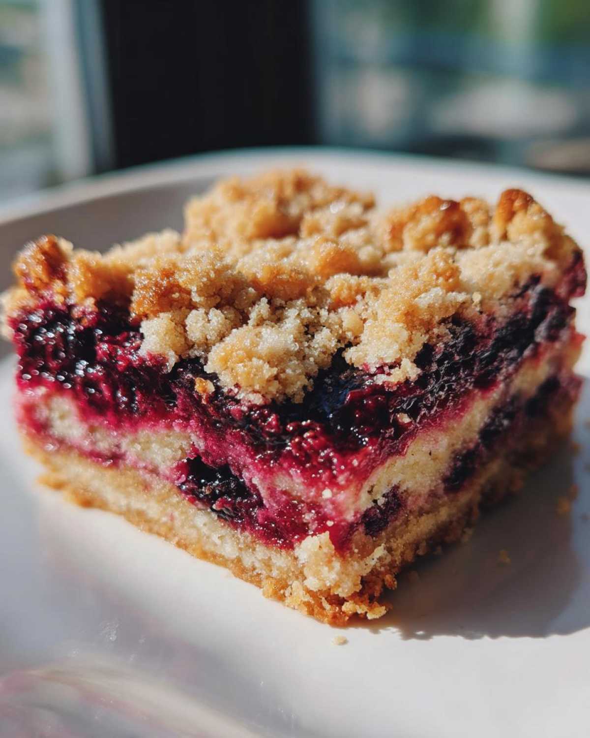 Sweet Blackberry Crumble Bars - detail 1