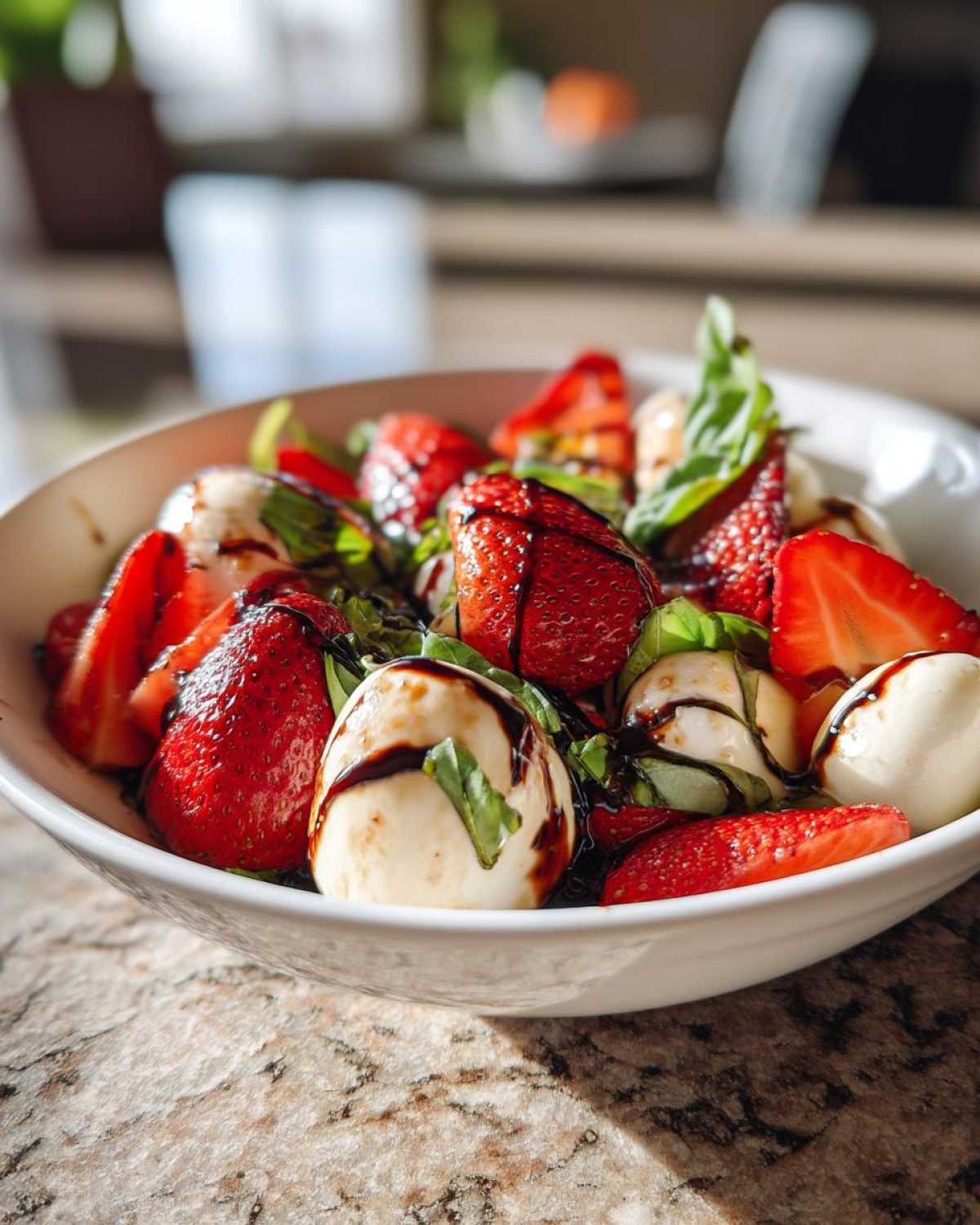 Balsamic Strawberry Caprese Salad - detail 3