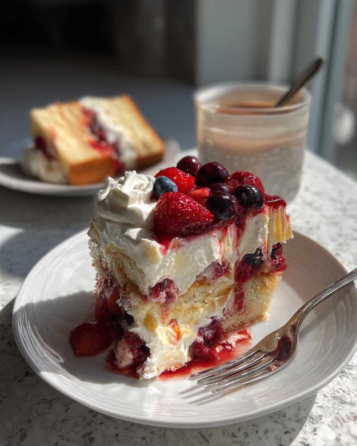 Summer Berry Trifle with Custard and Cream - detail 3