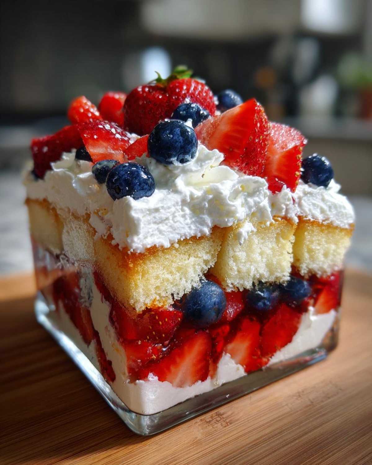 4th of July Red, White, and Blue Berry Trifle - detail 3